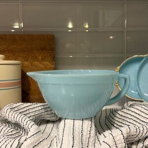 HTF Fire King Turquoise Blue Batter Bowl RARE